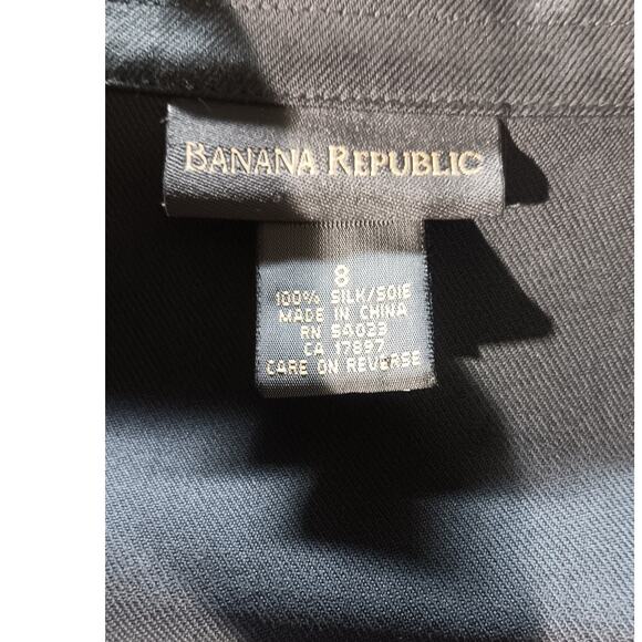 Banana Republic 100% Silk Coat Women’s Size 8 Gray Long Sleeve Zip Front Jacket - Picture 3 of 7